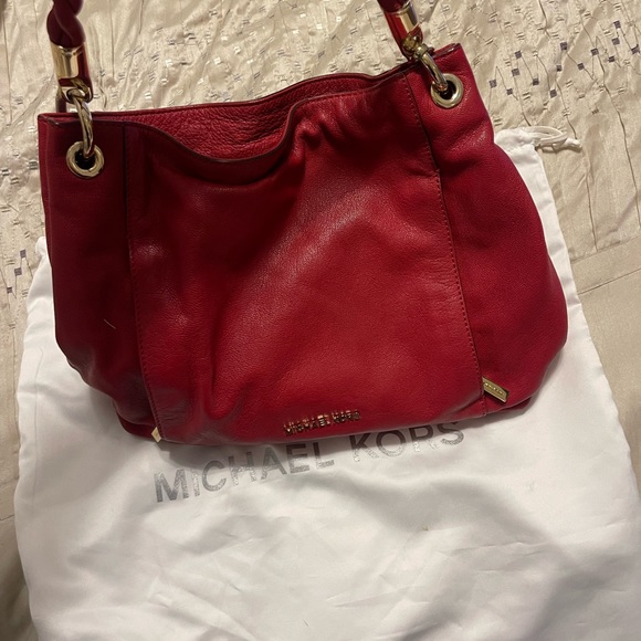 Michael Kors Bags Michael Kors Red Naomi Shoulder Bag Poshmark